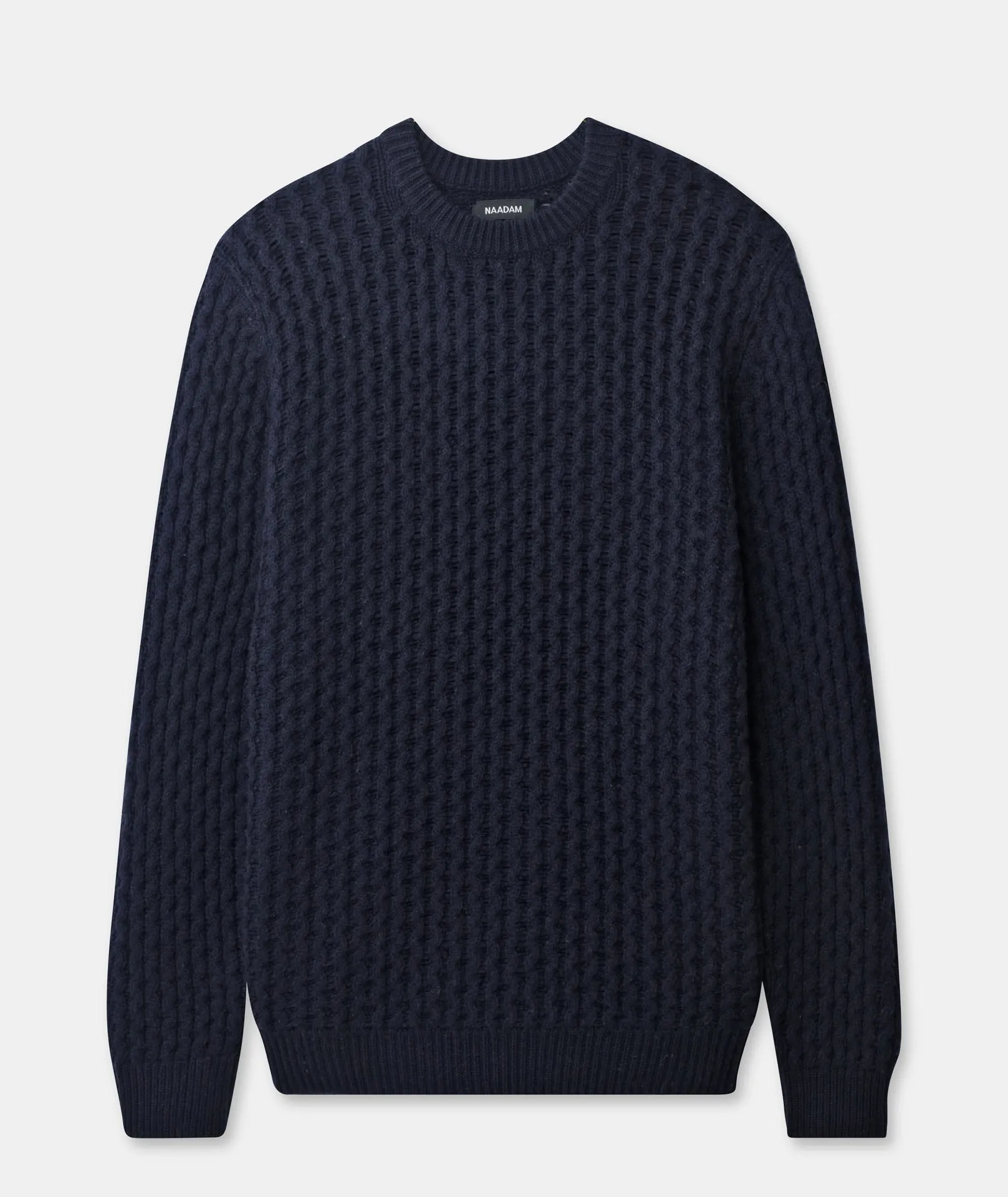 Cashmino Honeycomb Crewneck Sweater