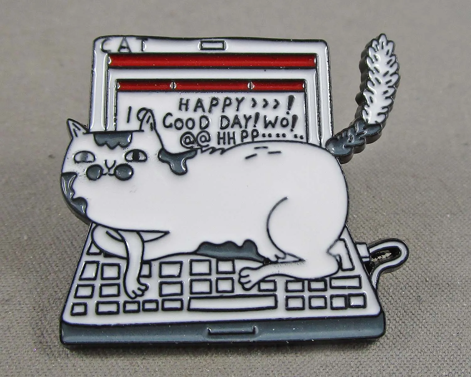 Cat on a Keyboard Enamel Pin 1pc (BIN 16)