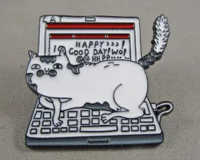 Cat on a Keyboard Enamel Pin 1pc (BIN 16)