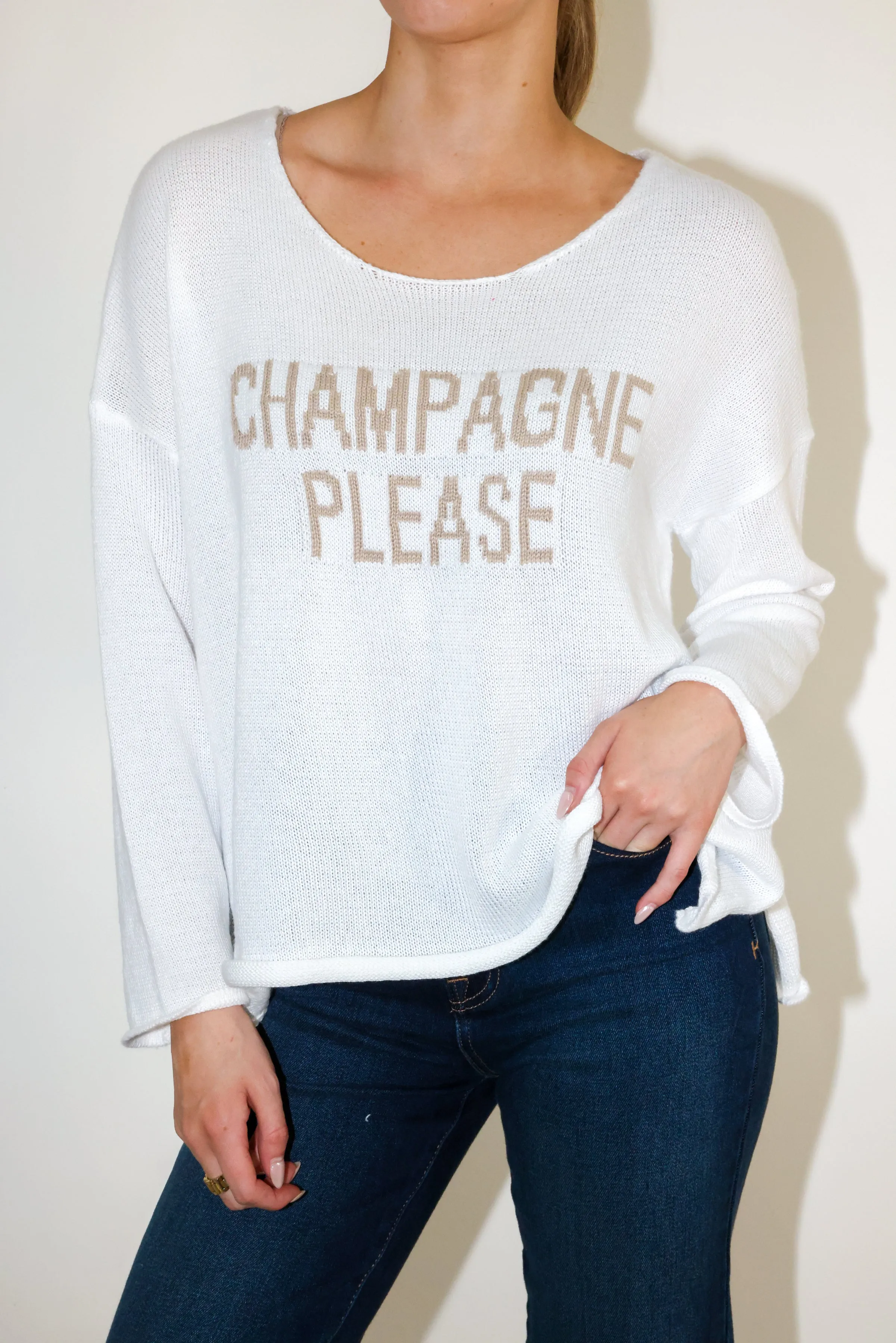 Champagne Please Sweater