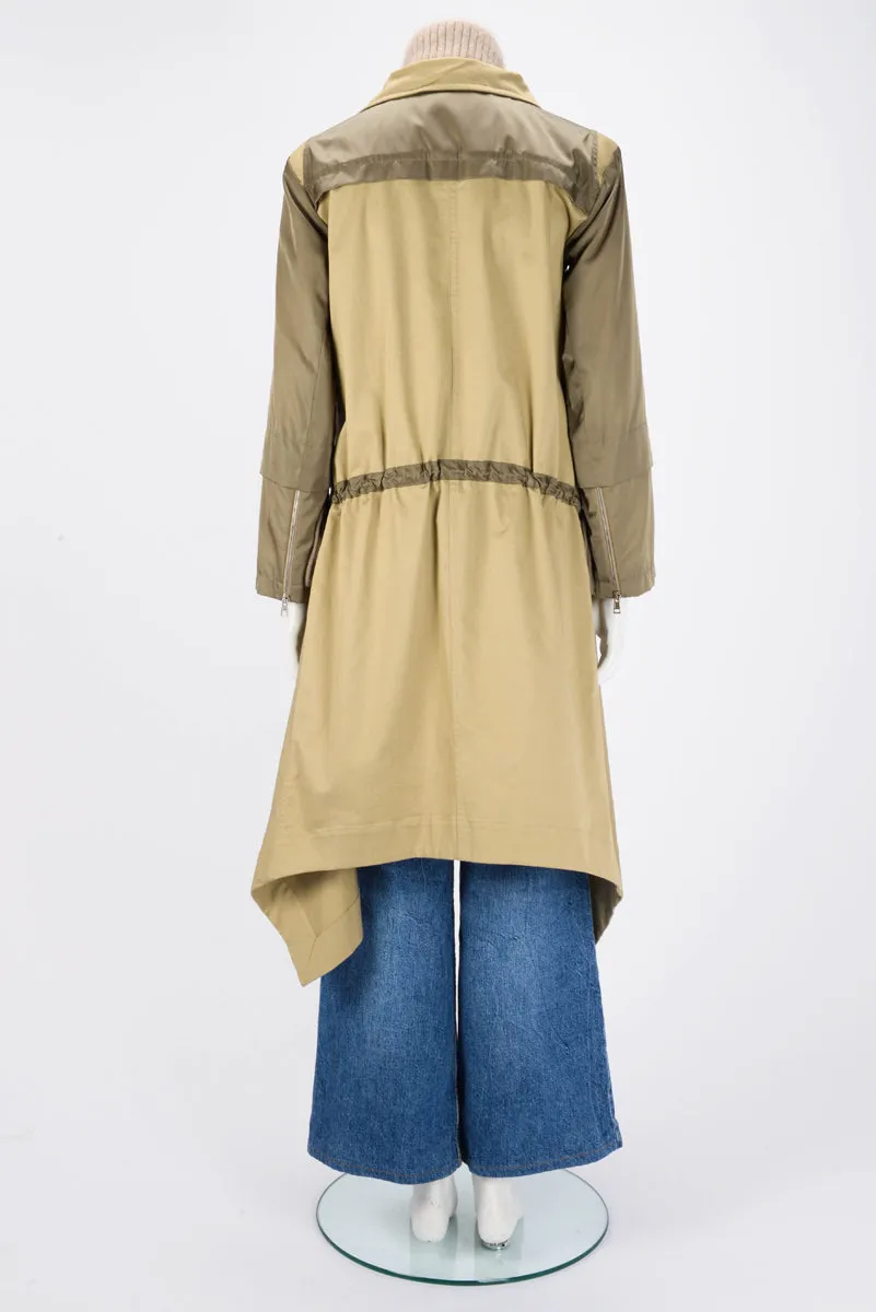 Chloe Khaki Cotton & Nylon Anorak Coat FR 34