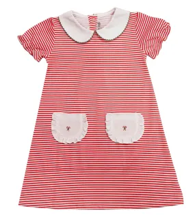 Christmas Pima cotton stripe Candy cane girls dress