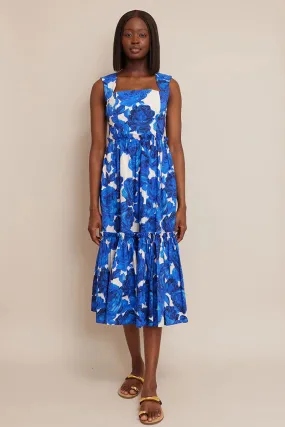 Claire Dress - Floral Garden Blue