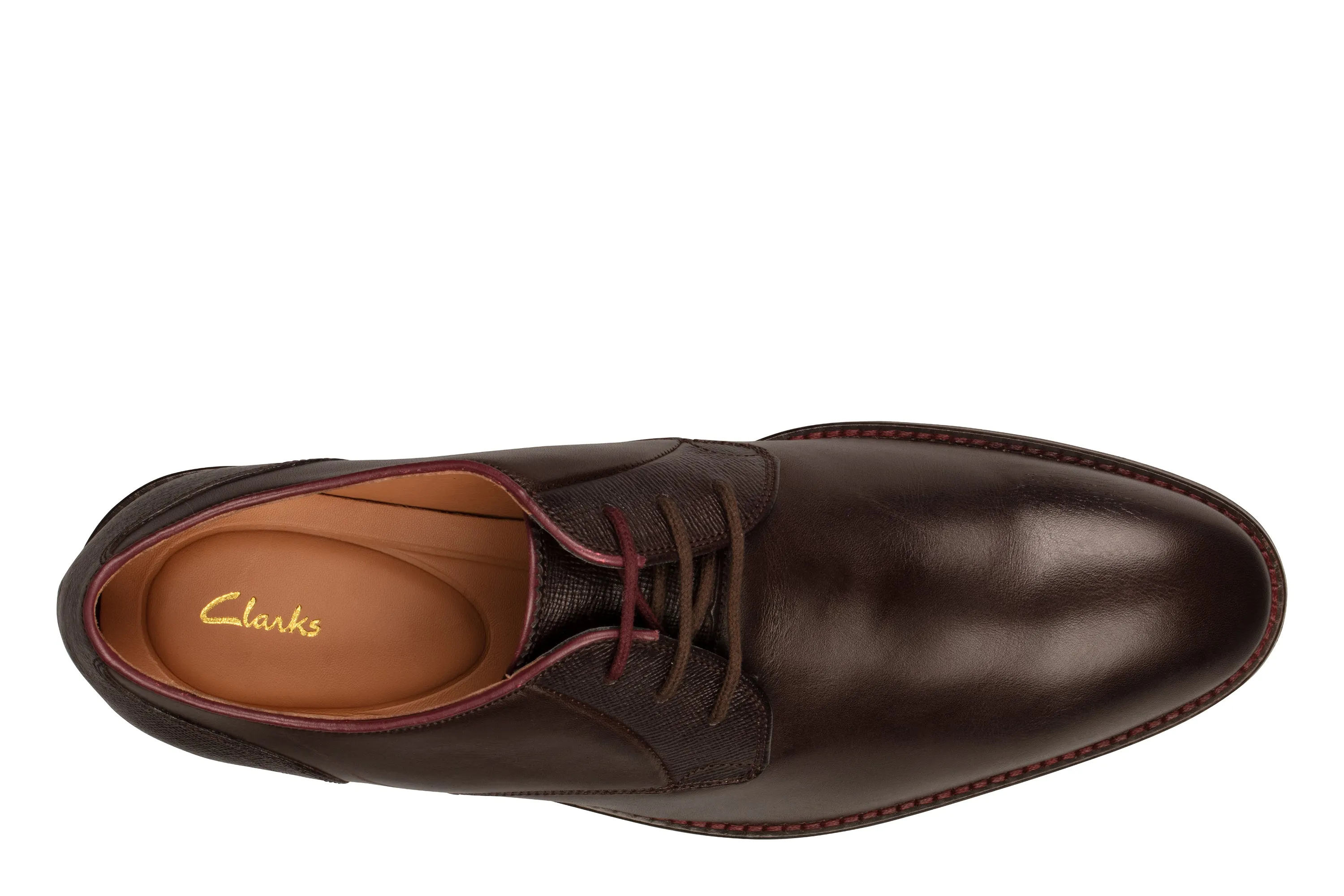 Clarks Citi Stride Lace Dark Brown