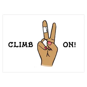 Climb On! Girls' Rock Climbing Manicure - Rock Climbing greeting card