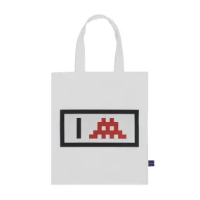 COMME des GARÇONS SHIRT x Invader Cotton Tote Bag - White