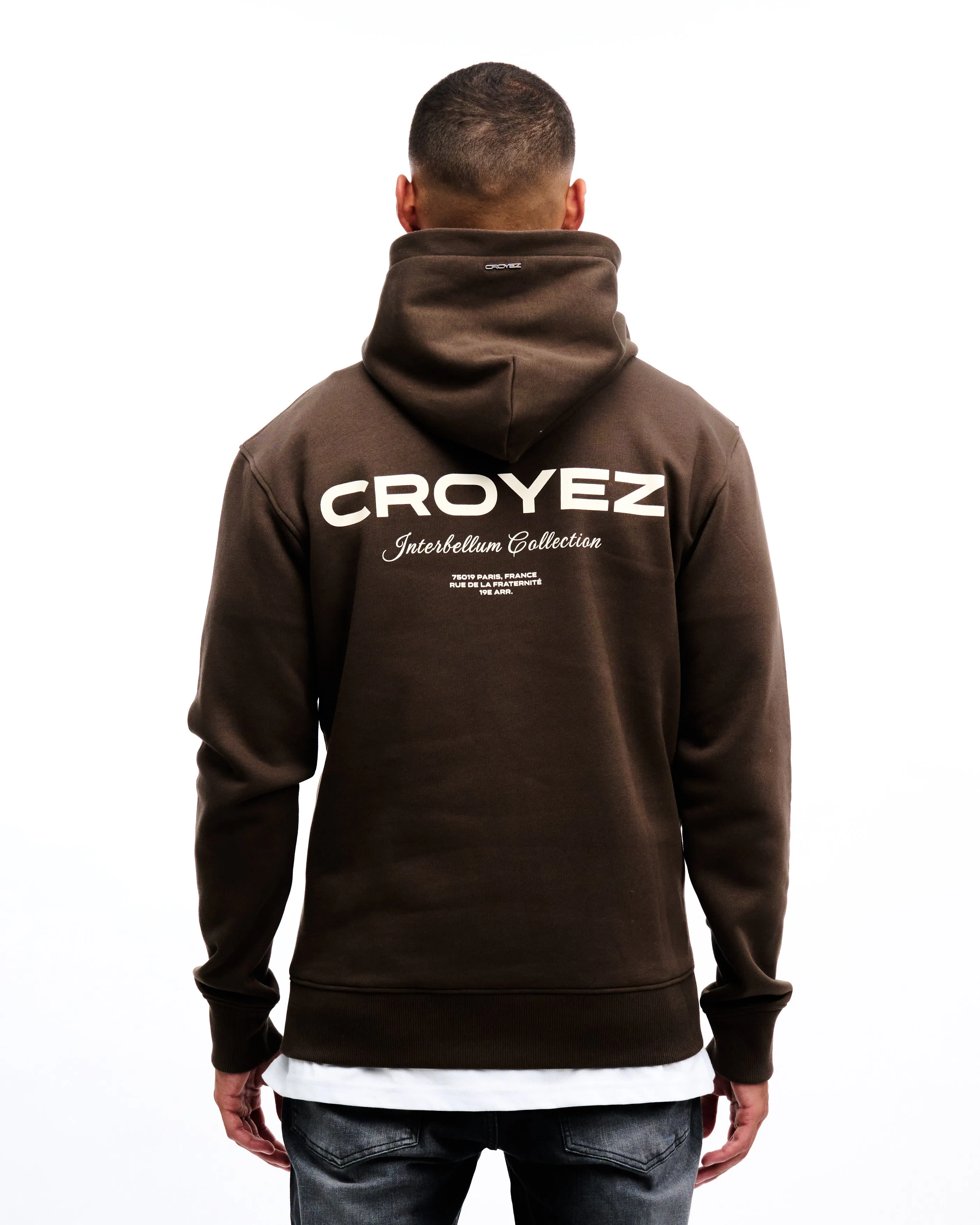 CROYEZ COLLECTION HOODIE - BROWN/VINTAGE WHITE