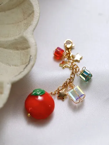 Cute Apple Beaded Christmas Gift Earrings LJC24