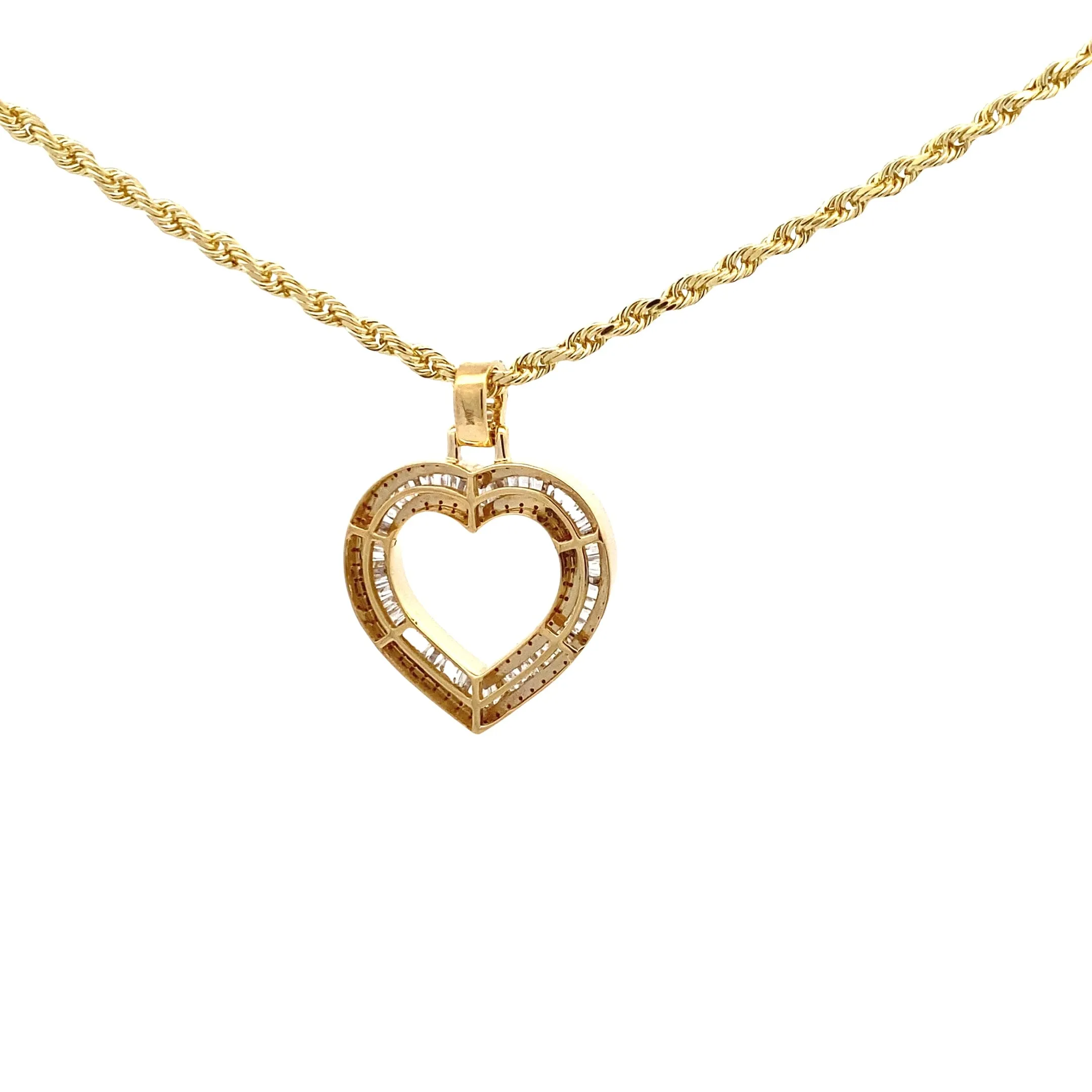 Diamond See Through Heart Pendant