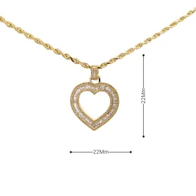 Diamond See Through Heart Pendant