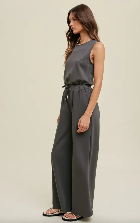 Ellison Wide Leg Scuba Jumpsuit