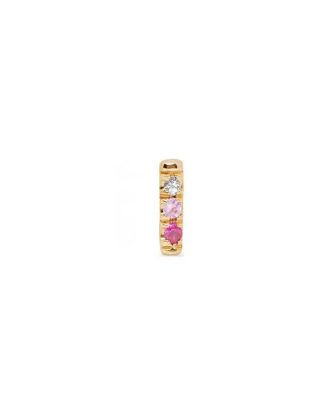 Equilibrium Stud Pink (Single), Yellow Gold