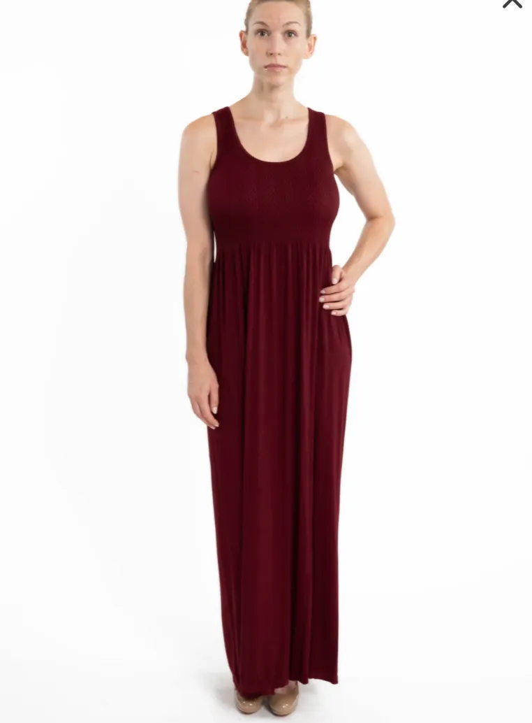 #ET1008 SLEEVELESS MAXI DRESS