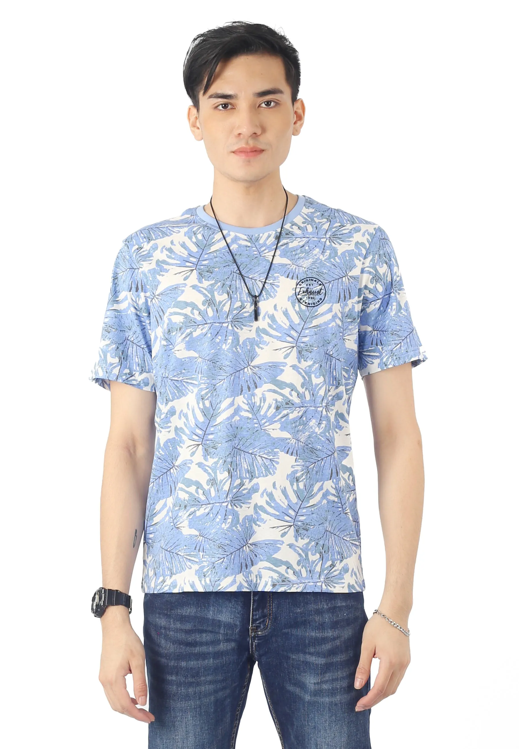 EXHAUST ROUND NECK T SHIRT [FREE CUT] 1682