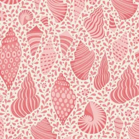 Fabric Beach Shells Coral TIL110024 from Tilda, Cotton Beach Collection, Blenders