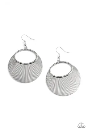 Fan Girl Glam Silver Earrings - Paparazzi Accessories