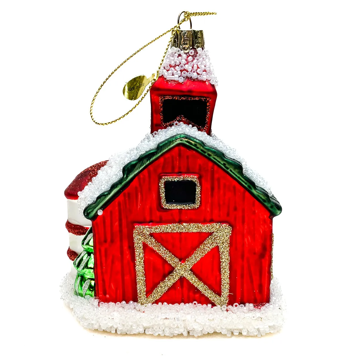 Festive Vintage Barn Ornament