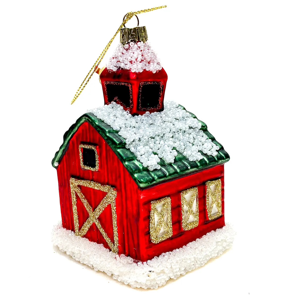 Festive Vintage Barn Ornament