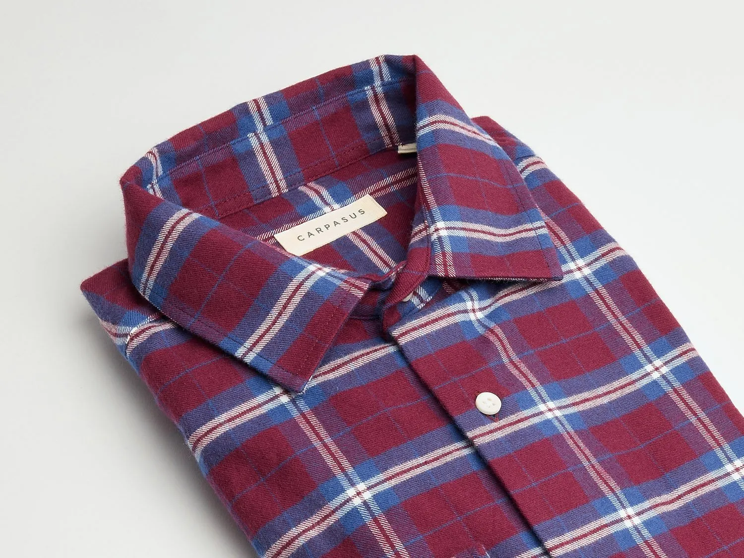 Flannel Shirt Castanio Check Bordeaux