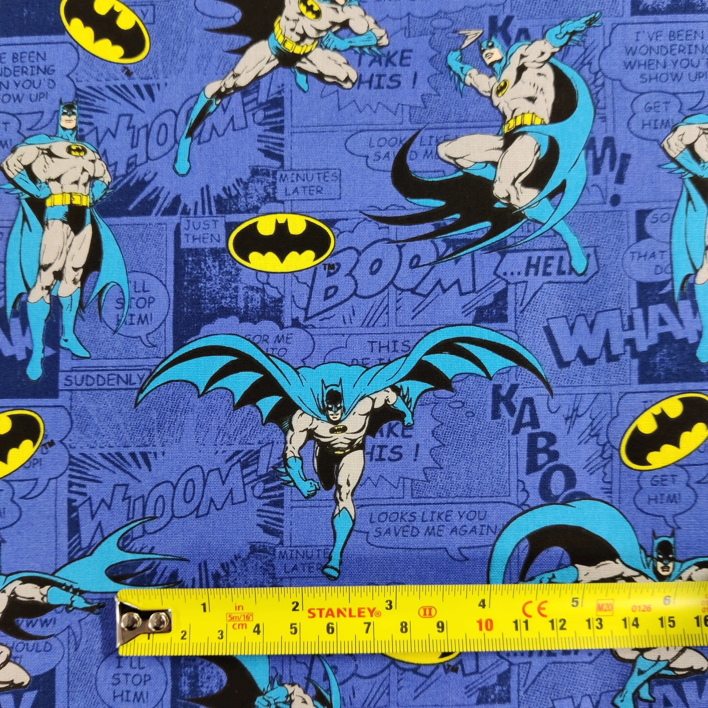 FS636_4 Batman Comics Blue Cotton