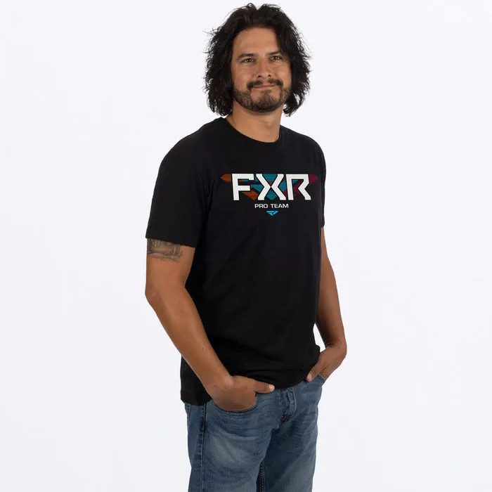 FXR Men's Split Premium Tee Black/Spectrum