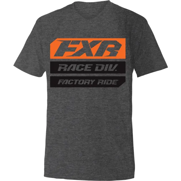 FXR Race Division Tee Charcoal Orange