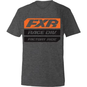 FXR Race Division Tee Charcoal Orange