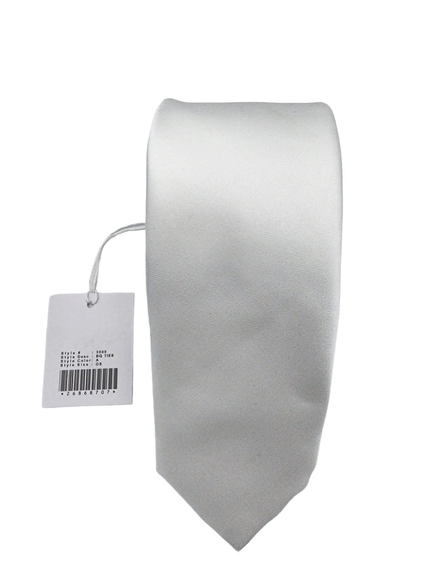 Giovanni Testi White Slim Tie with Hanky 3000-A