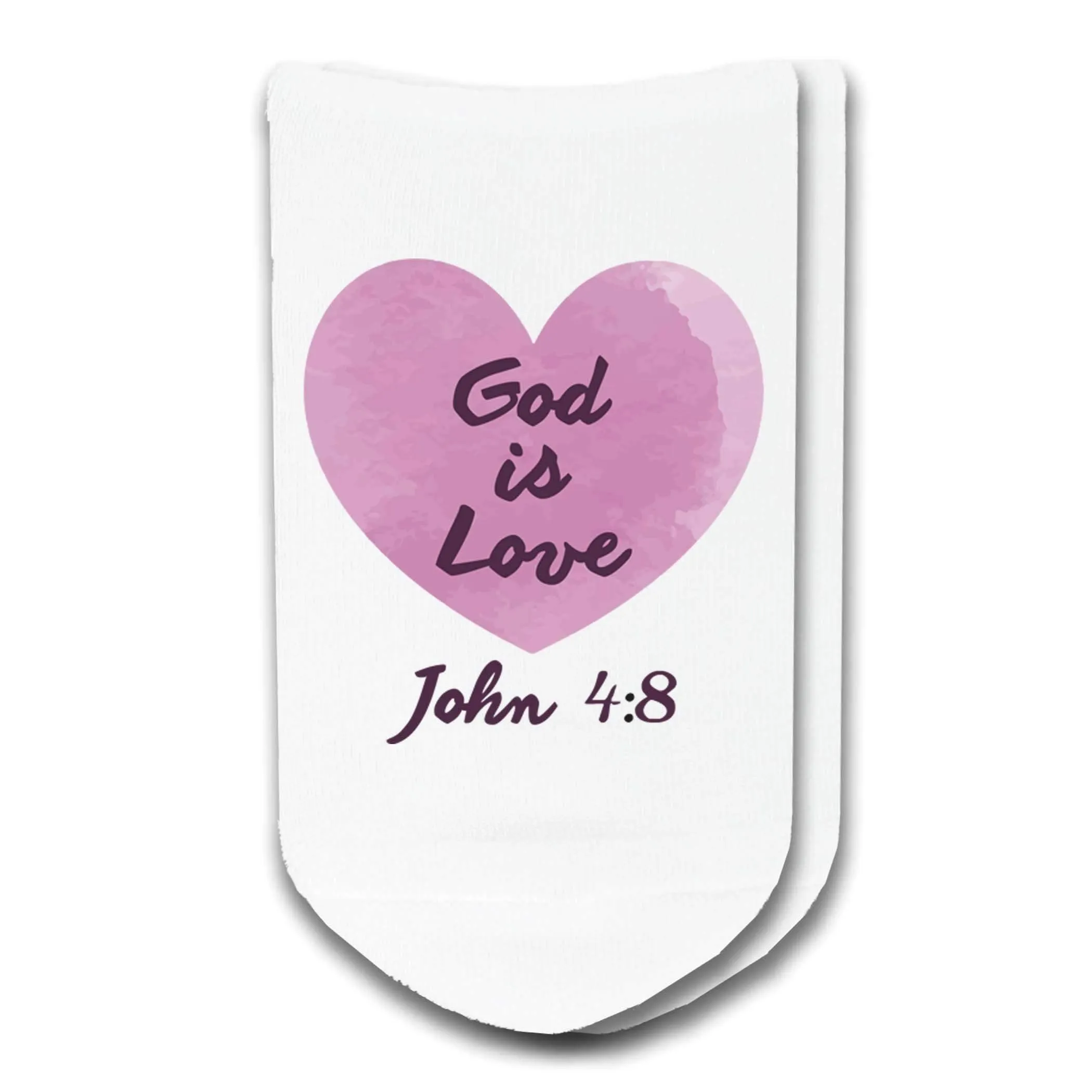 God is Love - Faith and Inspiration Ladies No-Show Socks