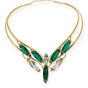 GREEN EMERALD CRYSTAL NECKLACE