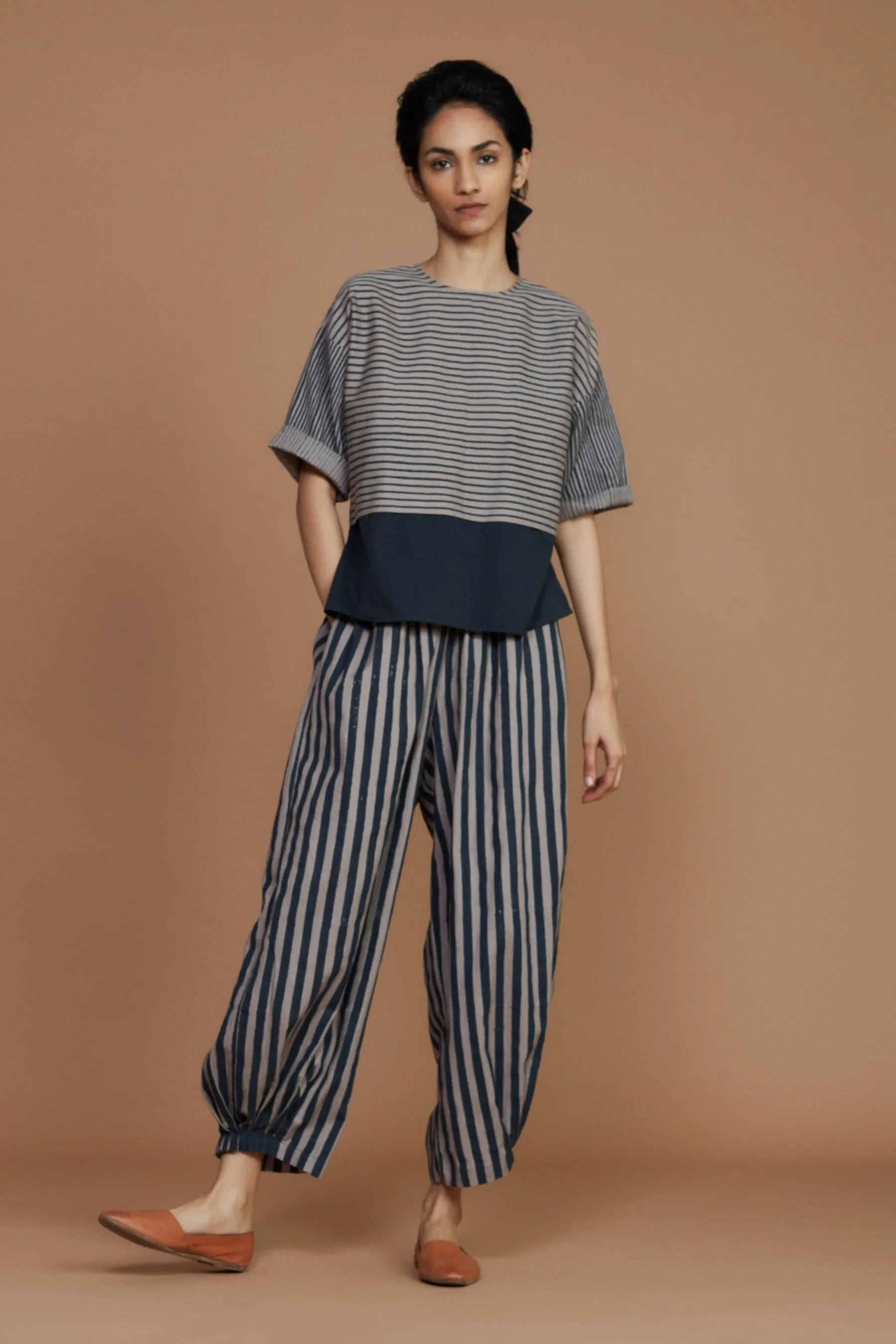 Grey with Charcoal Striped NHera Pants