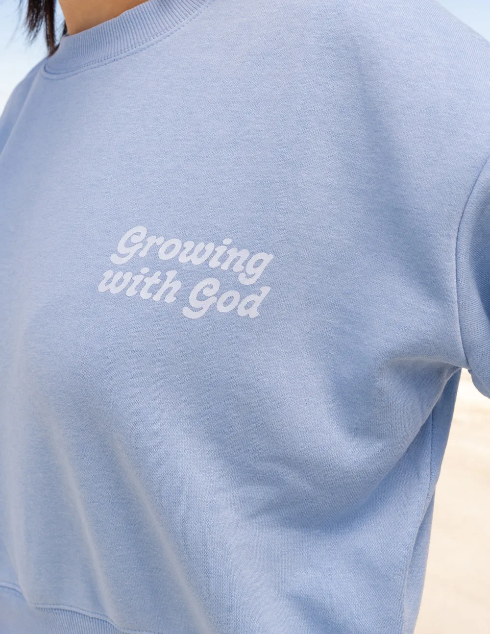 Growing With God Cropped Crewneck