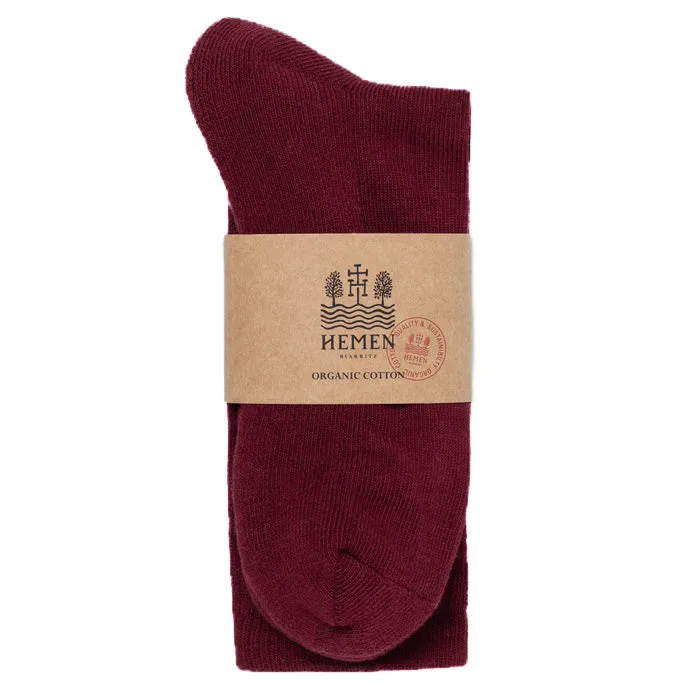 Hemen Rib Sport Socks wine red