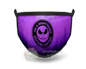 I'm A Nightmare Before Coffee Jack Printed Mask