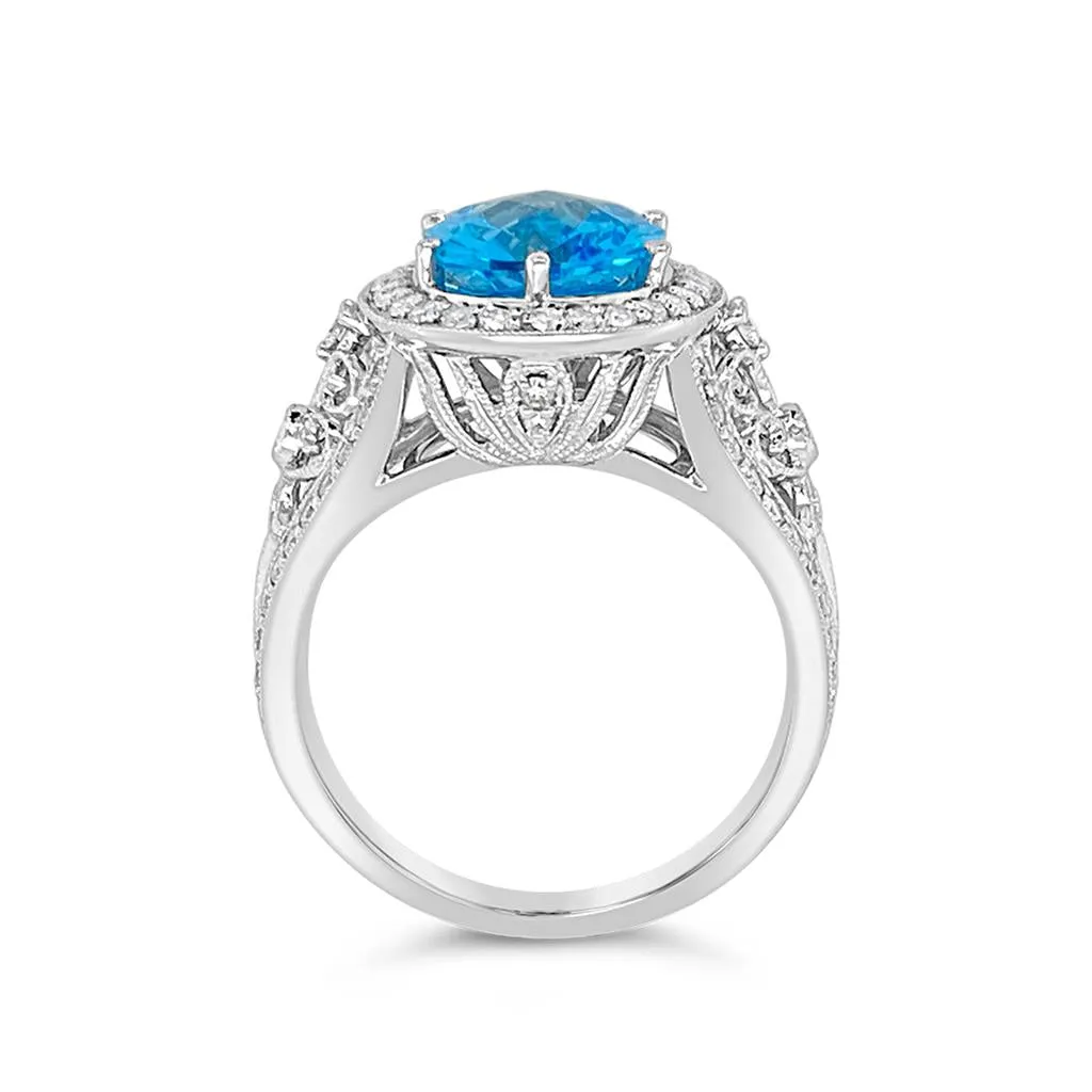 Irisa by Martin Binder Blue Topaz & Diamond Statement Ring