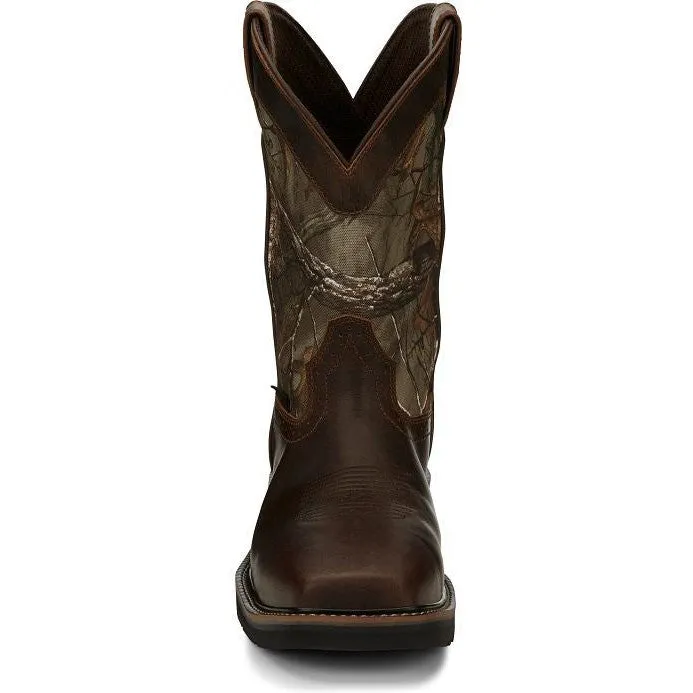 Justin Men's Trekker 11" CT WP Western Work Boot -Brown- SE4677