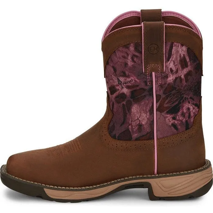 Justin Women's Rush 8 Waterproof Western Work Boot -Brown- SE4358