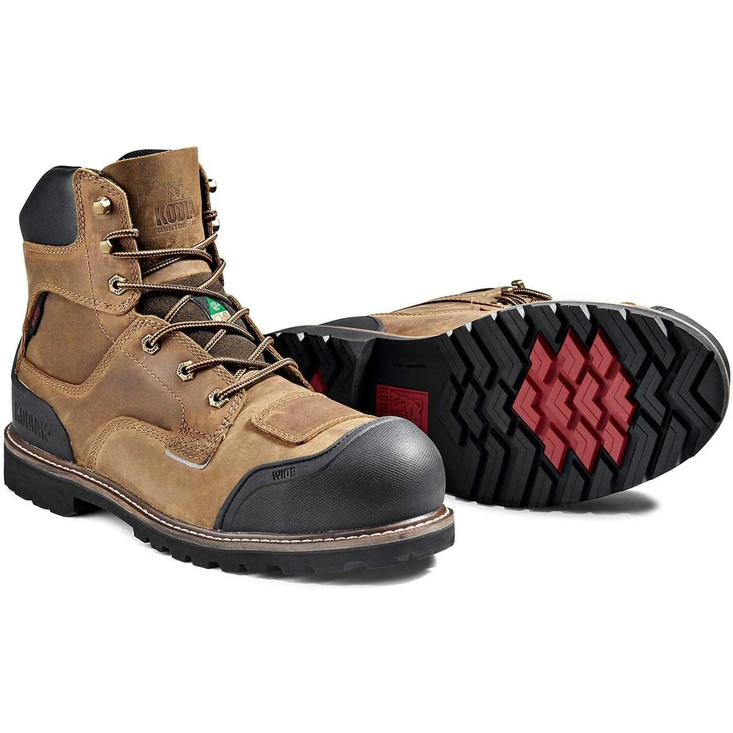 Kodiak Men's Generations Widebody 6 Comp Toe WP Work Boot -Brown- 4TGBBN