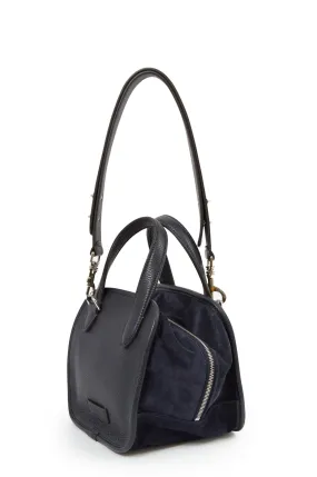 LA SOPHIA BAG IN ITALIAN SUEDE AND LEATHER IN DARK NAVY