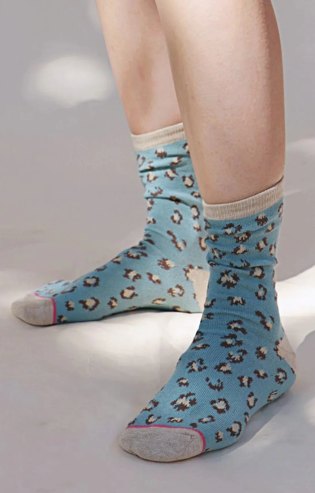 Leopard Animal Organic Cotton Crew Socks