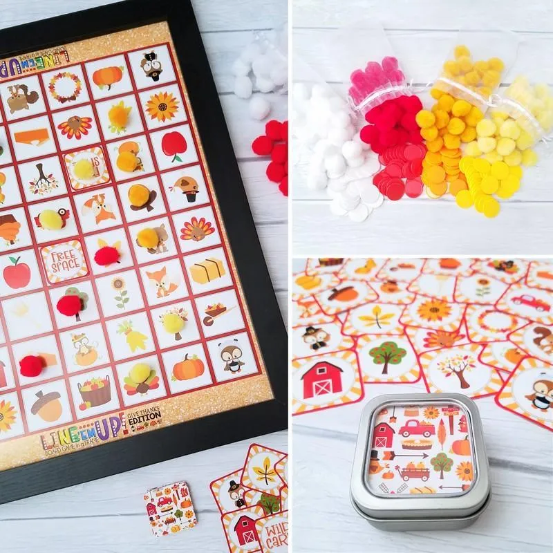 LINE 'Em UP! {HARVEST/Thanksgiving} PRINTABLE Game