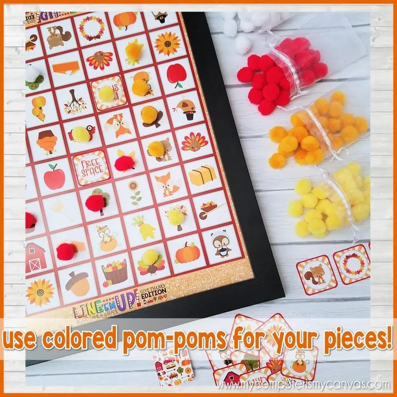 LINE 'Em UP! {HARVEST/Thanksgiving} PRINTABLE Game