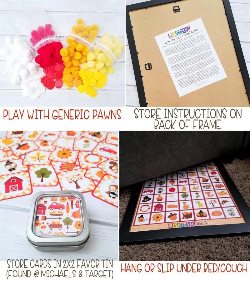 LINE 'Em UP! {HARVEST/Thanksgiving} PRINTABLE Game