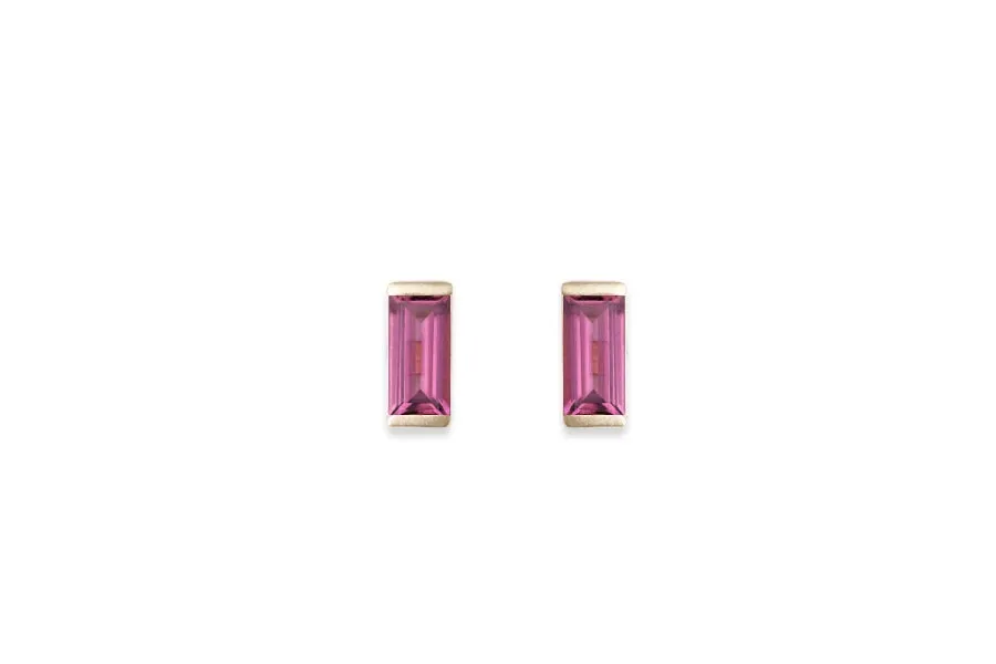 Linea Pink Tourmaline Studs