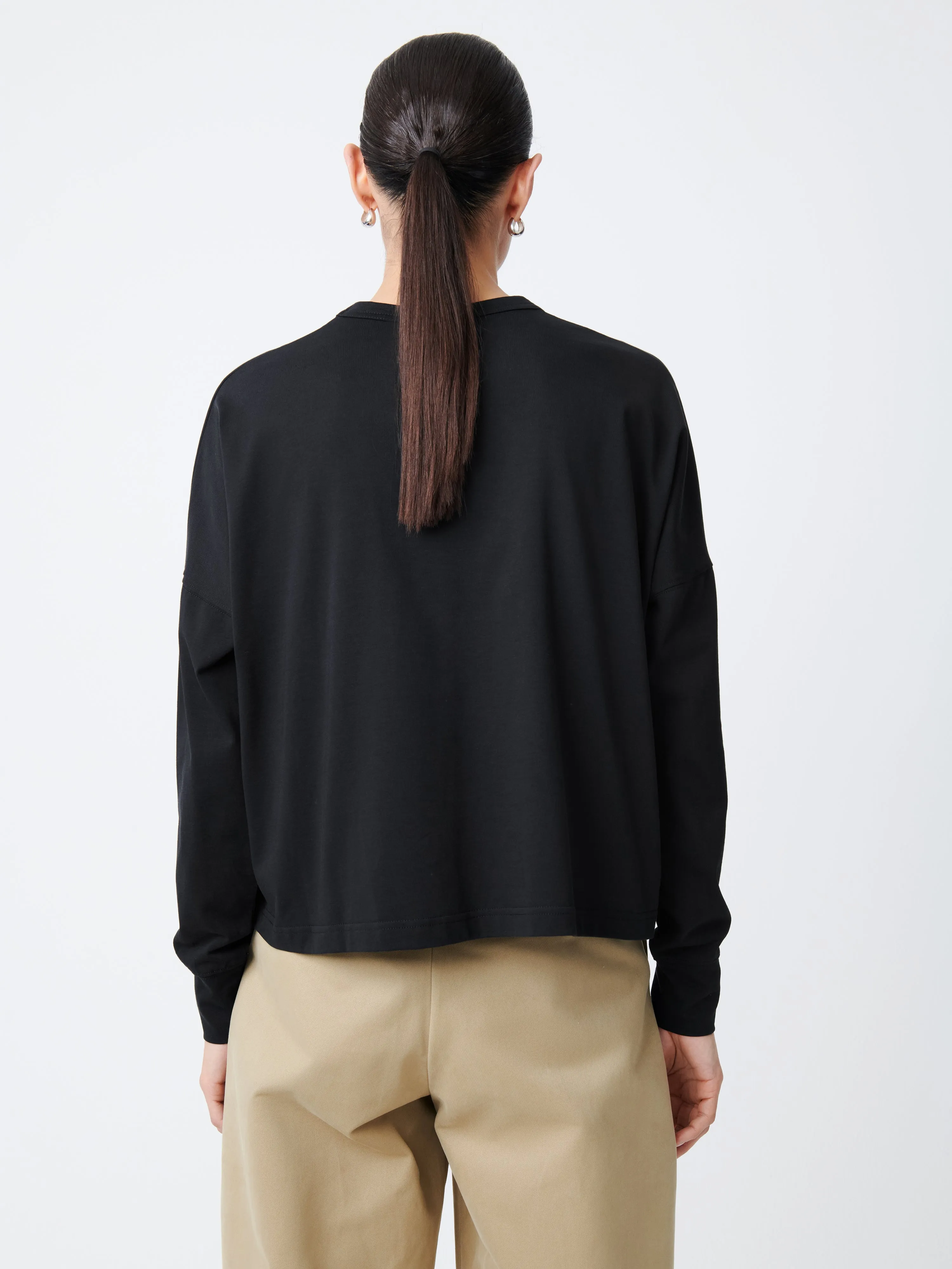 Loop Long Sleeve T-Shirt In Black