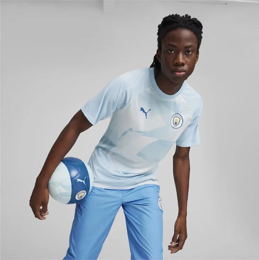 Manchester City Adult Prematch Jersey 23/24 (Silver Sky/Lake Blue)