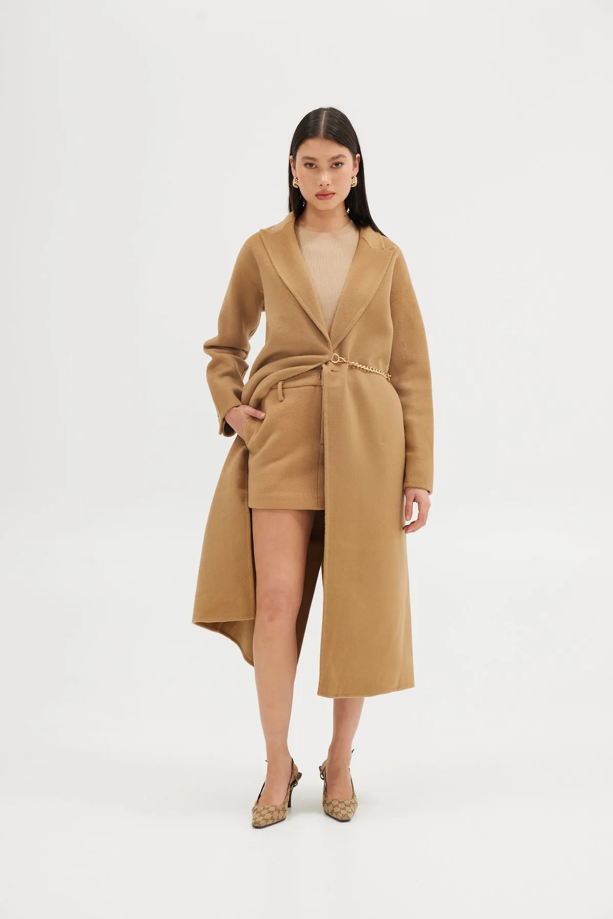 Mara Wool Coat - Walnut