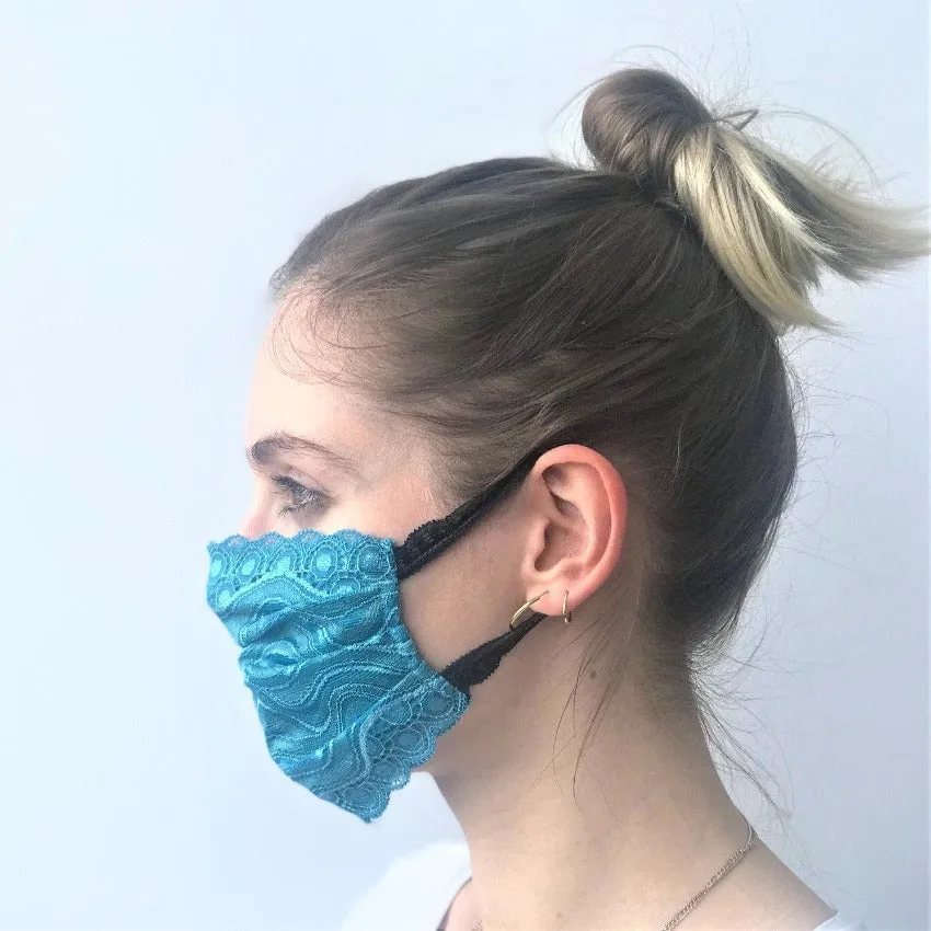 Mask | Waves | Teal | 2-Layers | One Size