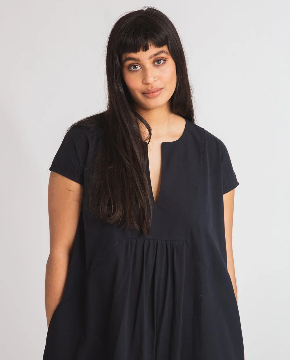 Maud Organic Cotton Dress In Black