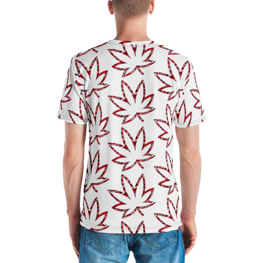 Men's Fatsca Red Bandana E4SO Leaf t-shirt